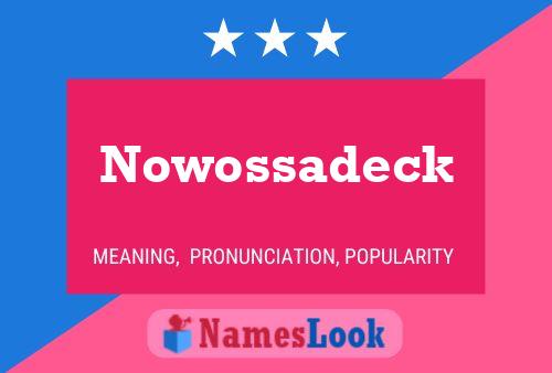 ملصق اسم Nowossadeck