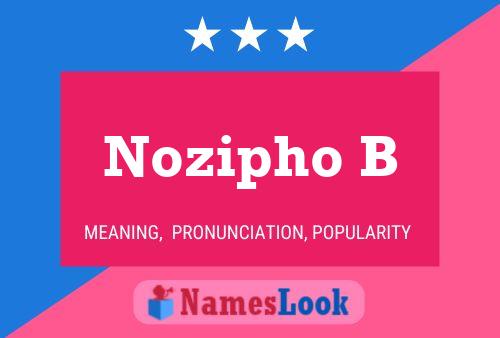 ملصق اسم Nozipho B