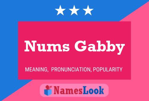 ملصق اسم Nums Gabby