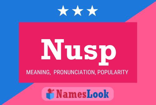 ملصق اسم Nusp