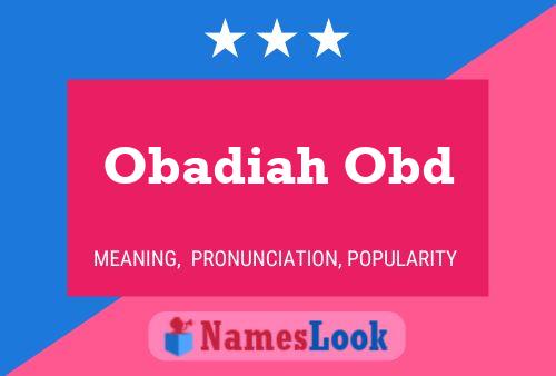 ملصق اسم Obadiah Obd