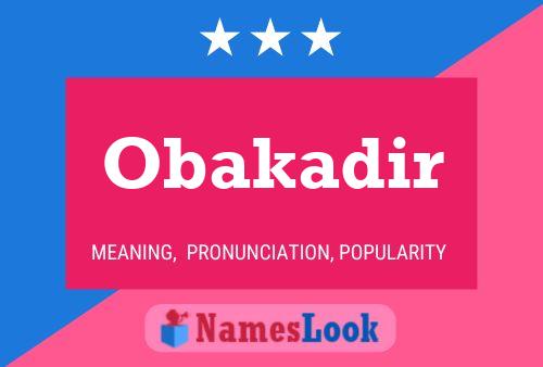 ملصق اسم Obakadir