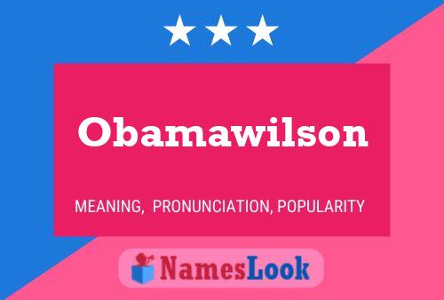 ملصق اسم Obamawilson