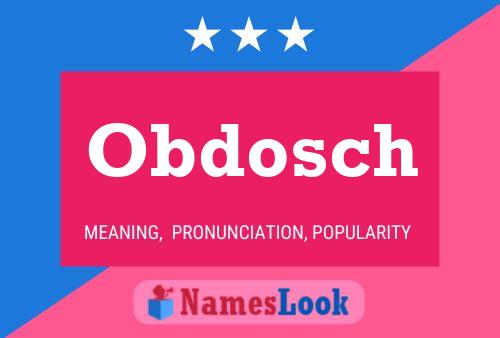 ملصق اسم Obdosch