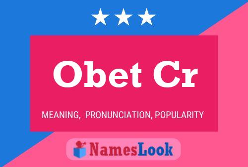 ملصق اسم Obet Cr