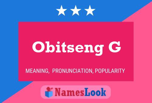 ملصق اسم Obitseng G