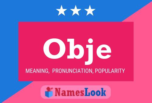 ملصق اسم Obje