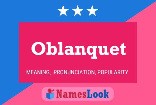 ملصق اسم Oblanquet