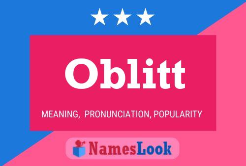 ملصق اسم Oblitt