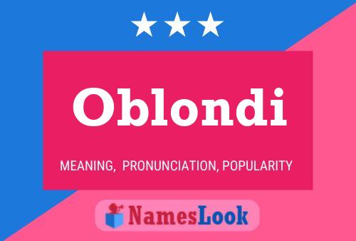 ملصق اسم Oblondi