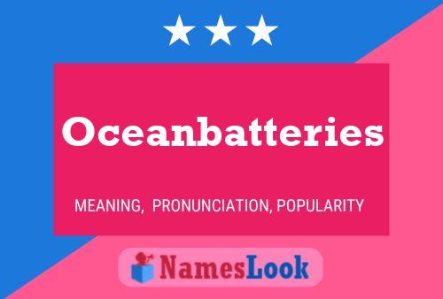 ملصق اسم Oceanbatteries