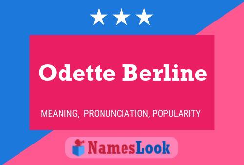 ملصق اسم Odette Berline