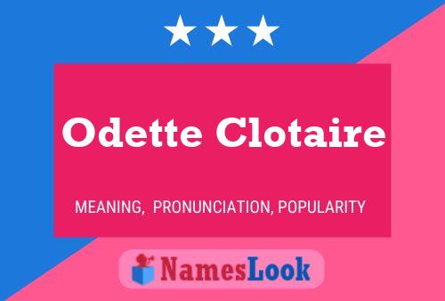 ملصق اسم Odette Clotaire