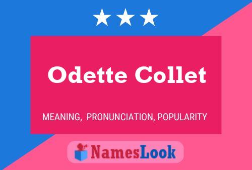 ملصق اسم Odette Collet