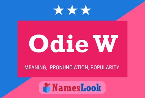 ملصق اسم Odie W