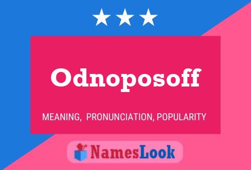 ملصق اسم Odnoposoff