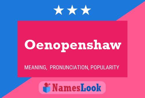 ملصق اسم Oenopenshaw