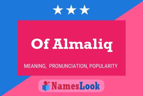 ملصق اسم Of Almaliq