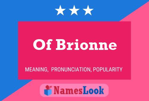 ملصق اسم Of Brionne