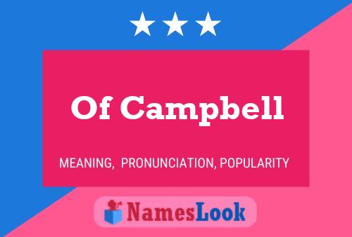 ملصق اسم Of Campbell