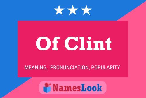 ملصق اسم Of Clint