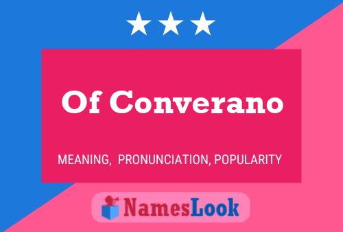 ملصق اسم Of Converano