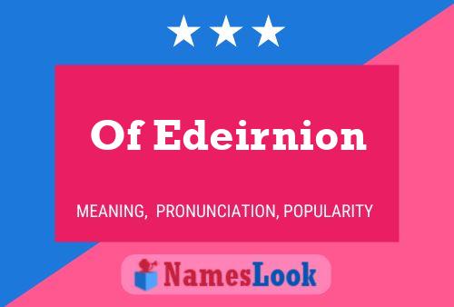 ملصق اسم Of Edeirnion