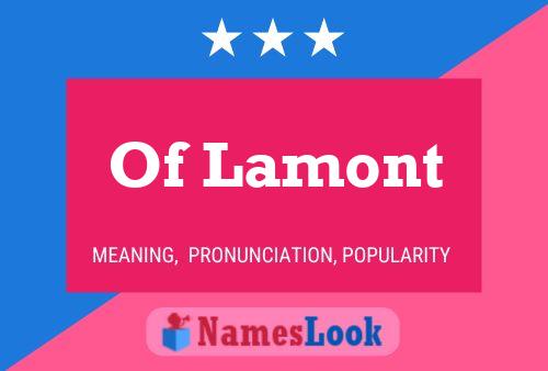 ملصق اسم Of Lamont