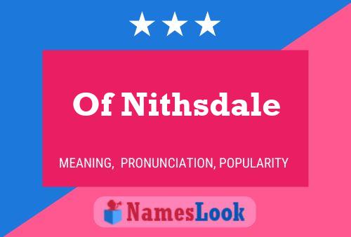 ملصق اسم Of Nithsdale