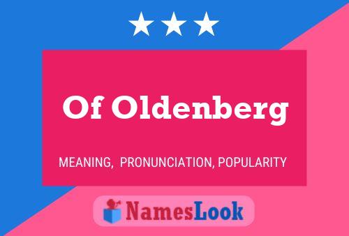 ملصق اسم Of Oldenberg