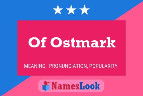 ملصق اسم Of Ostmark