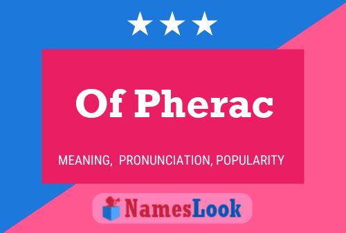 ملصق اسم Of Pherac