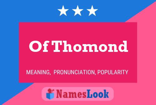 ملصق اسم Of Thomond