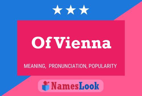 ملصق اسم Of Vienna