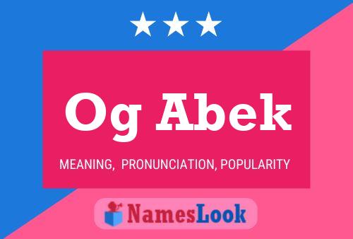 ملصق اسم Og Abek