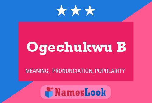 ملصق اسم Ogechukwu B