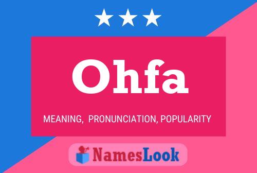 ملصق اسم Ohfa