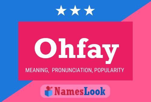 ملصق اسم Ohfay