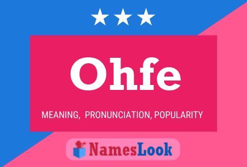 ملصق اسم Ohfe