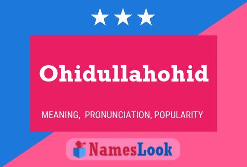 ملصق اسم Ohidullahohid