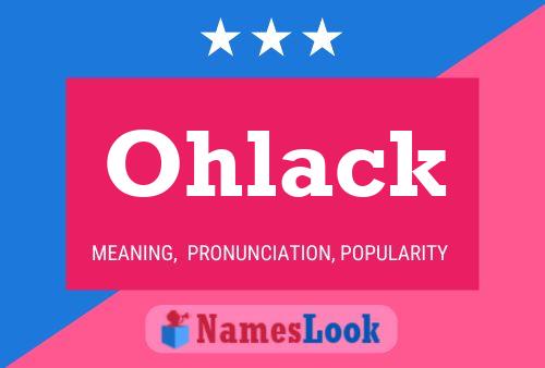 ملصق اسم Ohlack