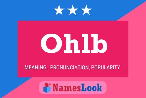 ملصق اسم Ohlb