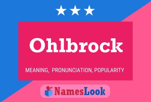 ملصق اسم Ohlbrock