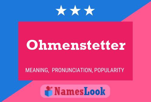 ملصق اسم Ohmenstetter