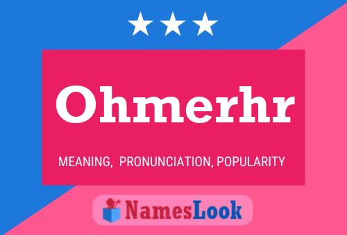 ملصق اسم Ohmerhr