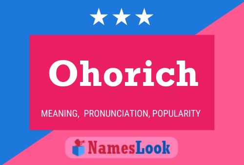 ملصق اسم Ohorich