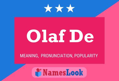 ملصق اسم Olaf De