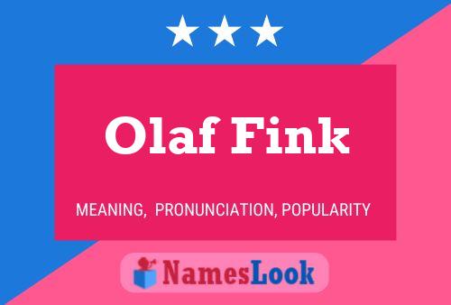 ملصق اسم Olaf Fink