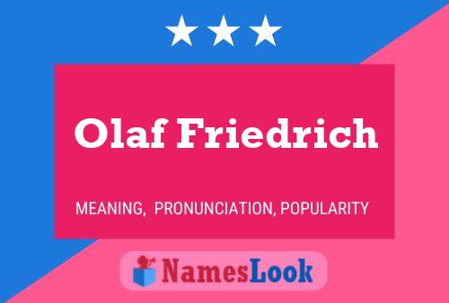 ملصق اسم Olaf Friedrich