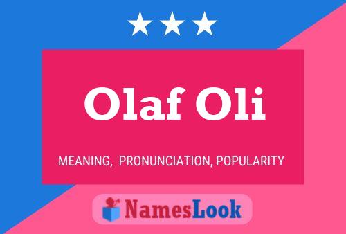 ملصق اسم Olaf Oli